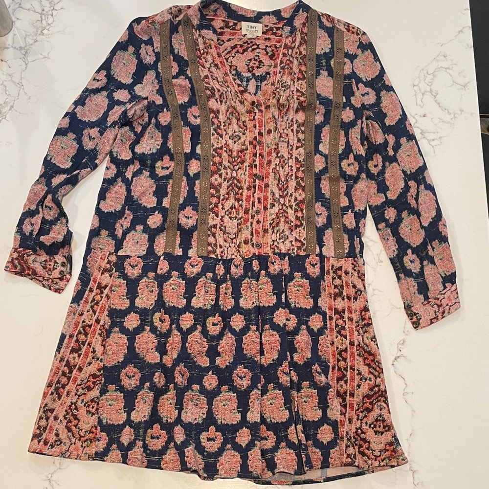 Tiny Floral Long Sleeve Dress